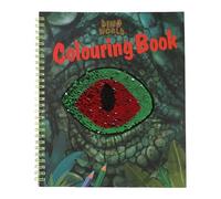 Depesche 12757 Dino World - Livre de coloriage avec Design de Paillettes, avec 20 Pages pour créer des Motifs de Dinosaures, y Compris Une Planche d'autocollants