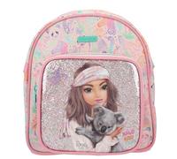 Depesche 12788 TOPModel Wild - Sac à Dos Rose, avec Motif de modèle et d'animaux colorés, Sac avec Bretelles réglables