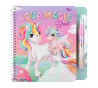 Depesche 12802 Ylvi Aqua Magic Livre de coloriage avec motifs de princesses cachées, livre créatif avec 5 pages repositionnables et un stylo à eau