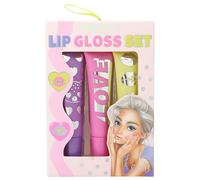 Depesche 12807 TOPModel Beauty and Me-Set design de mannequin pour enfants, 3 gloss dans les tons de rose avec un parfum fruité, Multicolor