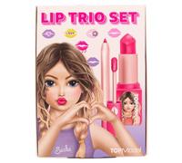 Depesche 12812 TOPModel Beauty and Me-Trio design de mannequin pour enfants, avec crayon, rouge à lèvres et gloss dans les tons roses, Multicolor
