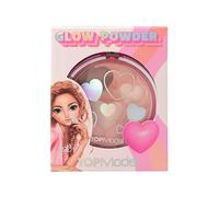 Depesche 12814 TOPModel Beauty and Me-Poudre Glow dans une boîte ronde à clapet, légèrement brillante dans les tons chair et brun, y compris miroir et éponge, Multicolor