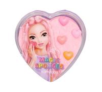 Depesche 12822 TOPModel Beauty and magiques en forme rose et violet, boîte cœur de 12 éponges pour le nettoyage du visage, Multicolor