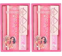 Depesche 12857 TOPModel - Set de Papeterie en Rose, avec Motif de modèle et cœurs, y Compris Crayons, Gomme, règle et Bien Plus Encore (Lot de 2)