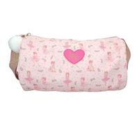 Depesche 12865 Princess Mimi Bunny Ballet - Sac de Sport Rose, avec Ballerines et Lapins, Sac à bandoulière en Forme de Rouleau avec Bretelle réglable