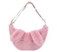 Depesche 12866 Princess Mimi Bunny Ballet - Petit Sac à bandoulière en Rose, avec Peluche, Oreilles et Visage de Lapin, Sac avec bandoulière réglable