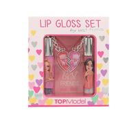 Depesche 12874 TOPModel BFF Best Friends - Set de Gloss au Design de Mannequin pour Enfants, 2 Gloss au Parfum fruité, Pendentif Inclus