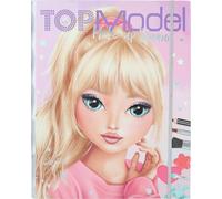 Depesche 12876 TOPModel Make Up Studio - Dossier créatif pour réaliser de beaux looks de maquillage, y compris un bloc de coloriage, une palette de maquillage et 4 pinceaux