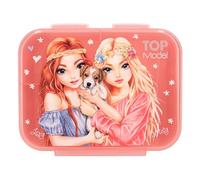 Depesche 12888 TOPModel Velo Fleur - Boîte à goûter Rose, avec Motif de modèle et de Fleurs, boîte à déjeuner avec 3 Compartiments et Couvercle Transparent