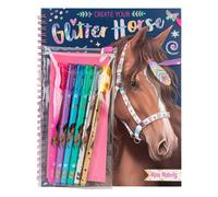 Depesche 12931 Miss Melody Create your Glitter Horses - Malbuch mit 30 Seiten zu