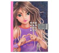 Depesche 12971 TOPModel Night Light - Journal Intime avec Code chiffré et Son, Livre de 80 Pages lignées et illustrées de Couleurs Vives