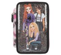Depesche 13017 TOPModel Rebel Kitty - Filled 3-Compartment Pencil case in Black,
