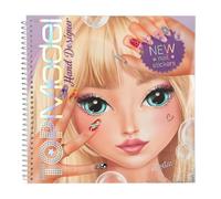 Depesche 13029 TOPModel - Livre de coloriage Hand Designer, avec 46 Pages pour réaliser des Looks créatifs sur Les Mains et Les Ongles, y Compris 2 Feuilles d'autocollants