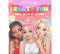 Depesche 13137 TOPModel Beauty Fun - Livre de coloriage avec 36 pages pour créer des motifs de modèles, y compris 3 doubles pages d'autocollants