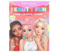 Depesche 13137 TOPModel Beauty Fun - Livre de coloriage avec 36 Pages pour créer des Motifs de modèles, y Compris 3 Doubles Pages d'autocollants