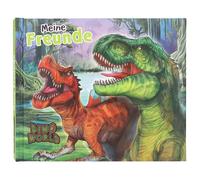 Depesche 13201 Dino World - Livre des Amis avec Motif de Dinosaures et Arc-en-Ciel, Livre des Amis avec 108 Pages à Noter et à décorer