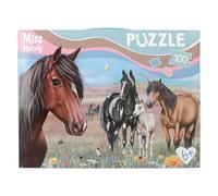 Depesche 13205 Miss Melody - Puzzle 100 pièces, avec Motif détaillé de Chevaux, dimensionné Environ 58 x 40 cm, dans Une Valise en Carton avec poignée de Transport