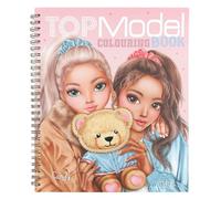 Depesche 13210 TOPModel Team Teddy - Livre de coloriage avec 40 Pages pour créer des Motifs de modèles et de Nounours, y Compris 1 Planche d'autocollants