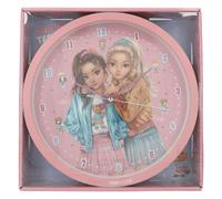 Depesche Horloge murale TOPModel Team Teddy 13228 — Rose pour enfants, silencieuse, pile incluse