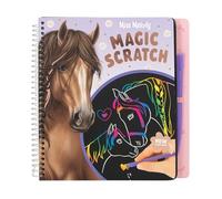 Depesche 13267 Miss Melody-Magic Scratch Book, Livre Motifs de Chevaux sympas à gratter, avec dégradé de Couleurs, Multicolored, Taille Unique