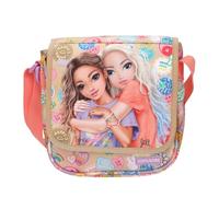 Depesche 13288 TOPModel Girl Power - Petit Sac à bandoulière en Beige, avec Motif de modèle et Lots colorés, Sac à Main avec Sangle réglable
