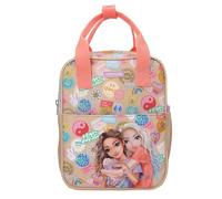 Depesche 13291 TOPModel Girl Power - Sac à Dos en Beige, avec Motif de modèle et Lots colorés, Sac avec Bretelles réglables