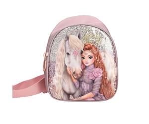 Depesche 13296 TOPModel Viva Violet - Petit Sac à bandoulière en Violet, avec Motif de modèle, Cheval et Paillettes, bandoulière réglable en Longueur