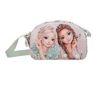 Depesche 13312 TOPModel Summer Feeling - Petit sac à bandoulière en rose, avec motif de mannequin et de fleurs, sac à main avec sangle réglable