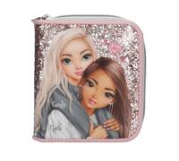 Depesche 13320 TOPModel My BFF Porte-Monnaie Rose et Gris, avec Motif modèle et Paillettes, Portefeuille avec Fermeture à Bouton-Pression