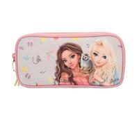 Depesche 13325 TOPModel Juicy Trousse crème et Rose, avec Motif modèle, Singe et Motif coloré, Trousse avec Poche en Filet