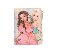 Depesche 13328 TOPModel Juicy - Portefeuille crème et Rose, avec Motif modèle, Singe et Motif coloré, Portefeuille avec Fermeture à Bouton-Pression