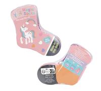 Depesche Ylvi-Chaussettes Glow in the Dark en rose, avec motif licorne, cœurs et arc-en-ciel, taille 26-36, 13337