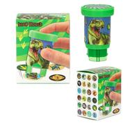 Depesche 13349 Dino World Sticker Stamper - Set d'autocollants pour tamponner des Autocollants de Dinosaures, y Compris Un Tampon et 160 Autocollants