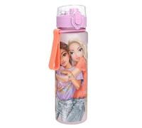 Depesche 13409 TOPModel Girl Power - Gourde Semi-Transparente, avec Impression modèle, Couvercle Flip-Top Violet et poignée, contenance env. 550 ML