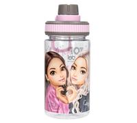 Depesche 13413 TOPModel My BFF - Gourde Transparente en Rose-Gris, avec Impression modèle, Bouchon pour Boire et poignée, contenance env. 500 ML