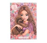 Depesche 13442 TOPModel Floral-Set de Papier Pochette, avec Motif de modèle et Fleurs, y Compris Feuilles à Lettres, enveloppes et Autocollants, Multicolor