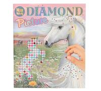 Depesche 13484 Livre d'autocollants - Livre d'autocollants avec 10 Pages de Motifs de Chevaux à décorer, avec Strass Scintillants à Coller