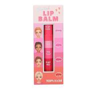 Depesche 13492 TOPModel-Stick de soin des lèvres Beauty and Me, set de 4 couleurs dans les tons rouge et rose, avec parfum barbe à papa, Multicolor