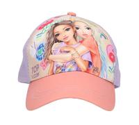 Depesche 13511 TOPModel Girl Power - Casquette imprimée en Beige, avec Motif de modèle et Patchs colorés, Casquette Enfant avec Filet et réglage de la Taille