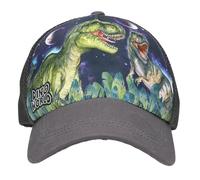 Depesche 13513 Dino World Galaxy imprimée bleu foncé, avec motif dinosaures de l'espace, casquette enfant avec filet et taille ajustable, Unisex Children, Multicolored