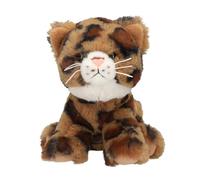 Depesche 13517 TOPModel - Doudou Chat avec Motif Leo, Peluche d'environ 16 cm avec Yeux Bruns et Nez Rose
