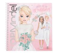 Depesche 13529 TOPModel Dress me Up - Kit de coloriage avec 24 pages pré-imprimées à colorier, y compris 11 feuilles d'autocollants