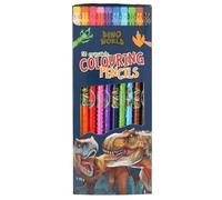 Depesche Set de crayons de couleur 13530 Dino World – 10 couleurs avec embout gomme, trousse