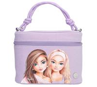 Depesche 13538 TOPModel - Trousse de Maquillage Beauty and ME, Trousse de Maquillage Rose avec Motif de Mannequin et Paillettes, Miroir Inclus.