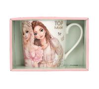 Depesche Tasse en porcelaine TOPModel Summer Feeling 13540 – blanche, fleurs, dicton, 300 ml