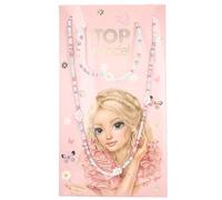 Depesche 13547 TOPModel Summer Feeling Parure de bijoux avec chaîne et bracelet élastique, tous deux décorés de petites perles et fleurs colorées