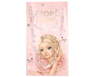 Depesche 13547 TOPModel Summer Feeling - Set de bijoux avec collier et bracelet élastique, tous deux décorés de petites perles et fleurs multicolores