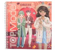 Depesche 13573 TOPModel Cosy-Livre 24 Pages pré-imprimées pour créer des Tenues, y Compris 11 Feuilles d'autocollants, Paper, Multicolour, Taille Unique