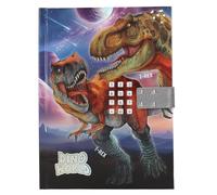 Depesche 13581 Dino World - Journal Intime avec Code chiffré et Son, Livre en Bleu et Violet, avec Motif -T-Rex et 192 Pages lignées