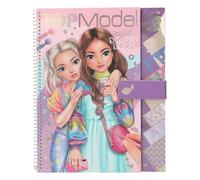 Depesche 13584 TOPModel - Livre de coloriage avec 33 Pages pré-imprimées pour créer des Tenues, kit Comprenant Papier, Pochoir, Autocollants et Bien d'autres Choses Encore.